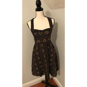 Anthropologie Edme & Esyllte Halter Dress Rhythmic Repetition - Size 2